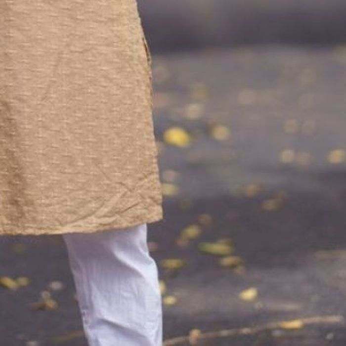Light Grey Cotton Panjabi detail 3