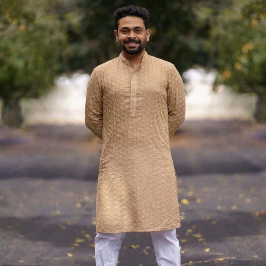 Light Grey Cotton Panjabi
